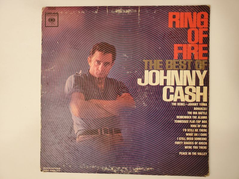 Johnny Cash Ring of Fire: The Best of Johnny Cash vinyl record